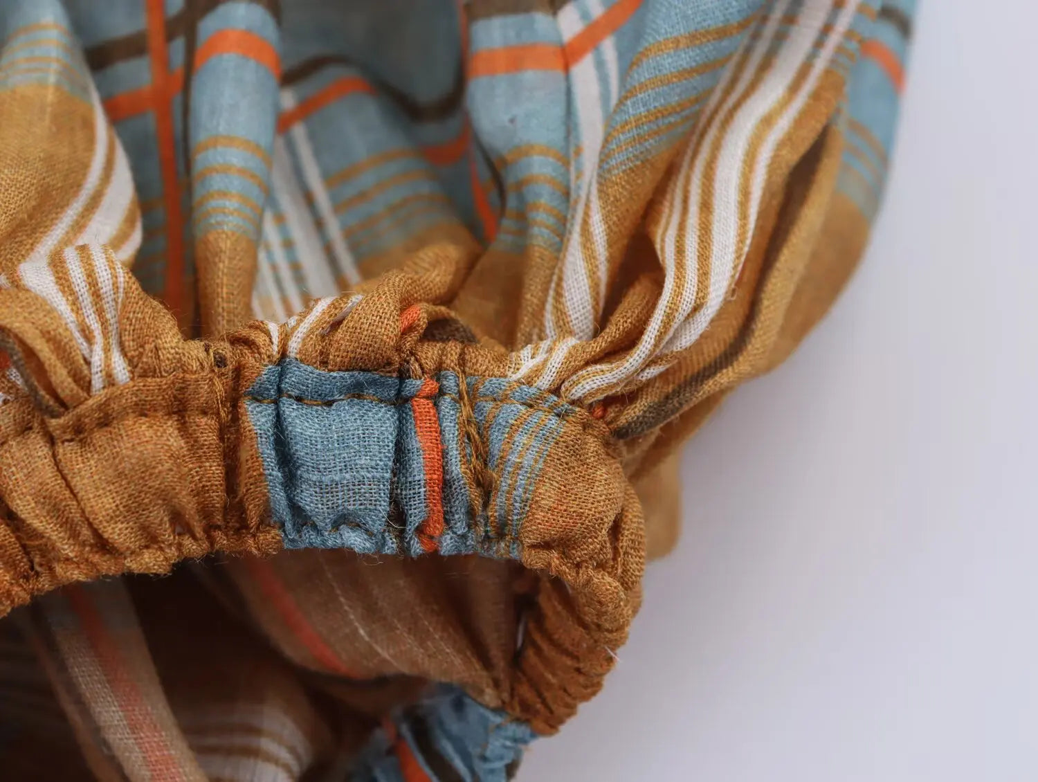 LIZAKOSHT  -  Women Autumn New Ramie Bloomers Plaid Printed Loose Pants Female Fashion Versatile Drawstring Streetwear Casual Trousers