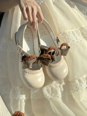 LIZAKOSHT  -  Original Autumn/winter New Bear Cub Cute Lo Shoes Japanese Sweet Student Lolita Single Shoe Big Toe Doll Shoes