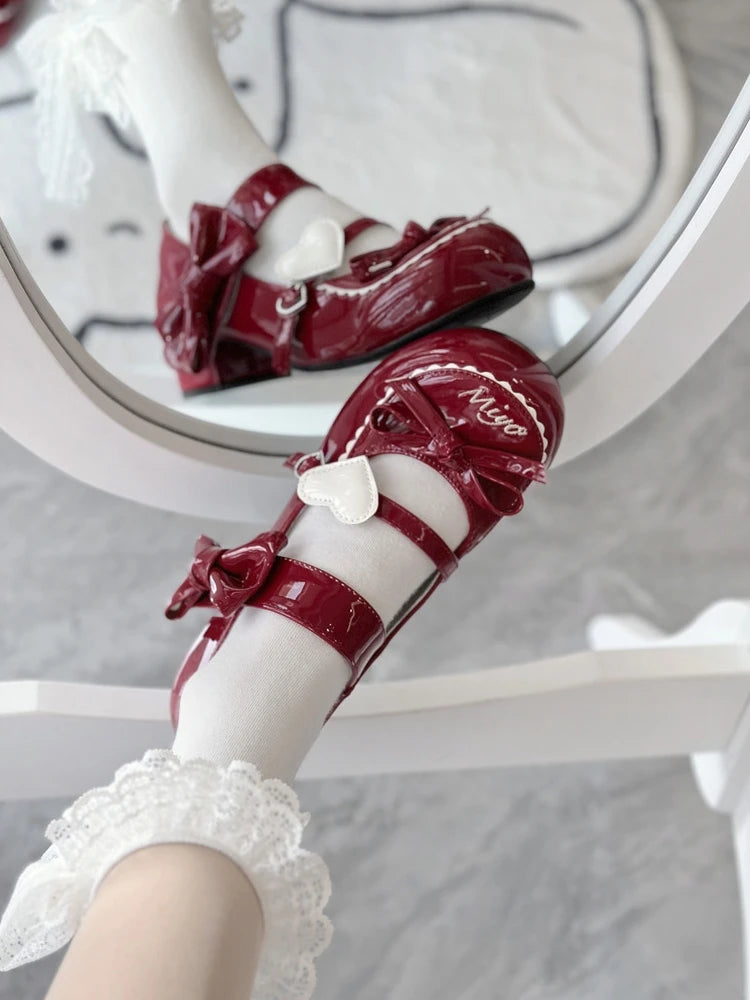 LIZAKOSHT  -  Original Cute Lo Shoes Versatile Low Heels Comfortable Round Toe Sweet Lolita Single Shoes Cute Japanese Girl Tea Party Shoe