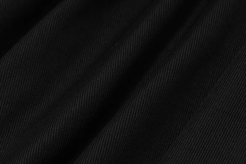 LIZAKOSHT  -  Sexy Backless Women Fake Two Piece Sets Black Spaghetti Strap V-neck Dress Female Summer Skinny Elegant Streetwear