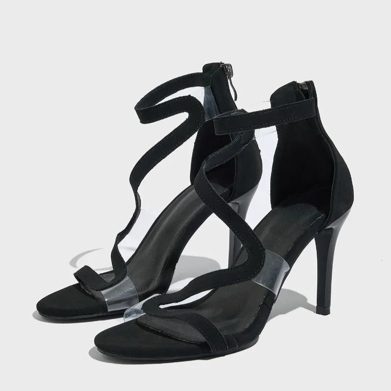 LIZAKOSHT  -  High-heeled Sandals, Women's Slim Heel Strap, Outdoor Fashion, Roman Style Plus Size Sandals Platform Women Shoes