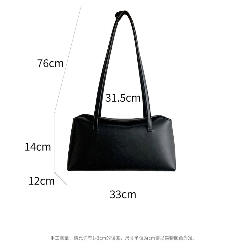 LIZAKOSHT  -  High Quality PU Baguette Shoulder Bag Women Vintage Underarm Handbag Fashion Daily Commute Tote Bag Guangzhou High Quality Bag