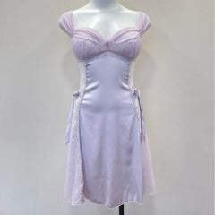 LIZAKOSHT  -  New Women's Nightgowns with Chest Pad Pleated Thin Suspender Nightdress Sexy Lingerie Close-fitting Slim Nightwear for Ladies