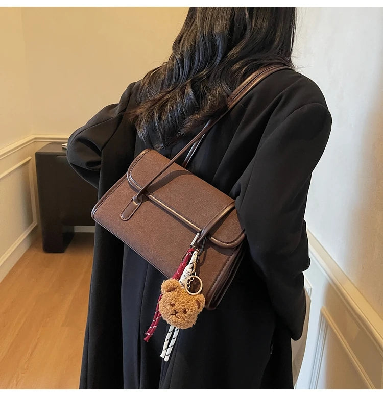 LIZAKOSHT  -  Retro Underarm Bag Large Capaci Casual Commuter Women's Bag oulder Bag Office Bag Faionable Simple Sle Korean Sle