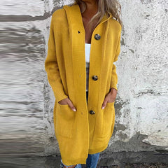 LIZAKOSHT  -  New Autumn Winter Sweater Cardigan Women Casual Long Sleeve Button Hoodies Coat Female Casual Knitted Sweater Long Jacket