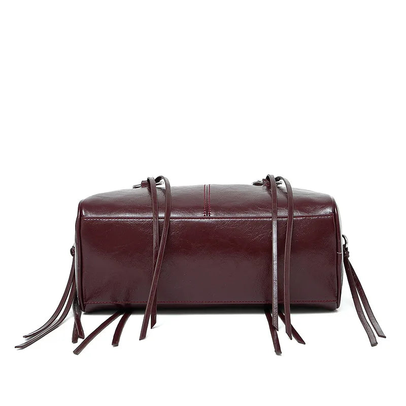LIZAKOSHT  -  Vintage Rivet Braided Rope Handbag Women Large Capacity Motorcycle Style Bag Ladies Harajuku Hot Girl Tassel Y2k Crossbody Bags