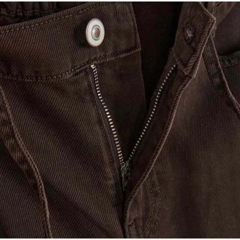 LIZAKOSHT  -  Solid Color Denim Jacket Pants Woman Set Lapel Waist Cinched Jackets Lace Up High Waist Trousers Casual Street Women's New Suits