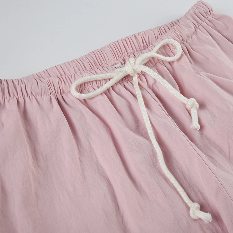 LIZAKOSHT  -  Solid Loose Sweatpants Streetwear Joggers Casual Basic Pink Trousers for Women Basic Aesthetic Y2K Retro Pants