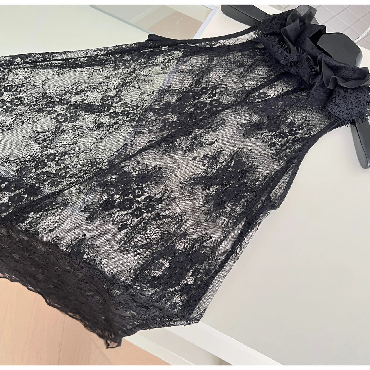 LIZAKOSHT  -  France Vintage Hepburn Black 2 Piece Set Women Halter Lace Smock + Fishtail Slip Dress High Street Sexy Slim Suits Summer 2025