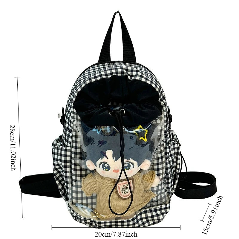 LIZAKOSHT  -  Korean Style Jelly Crossbody Bags Casual and Versatile Fashion Backpacks Large Capacity for School Students Texture Ita Bag