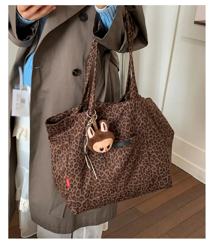 LIZAKOSHT  -  Retro Maillard Shoulder Bag Women Large Capacity Simple Tote Bag Winter Fashion Comfortable and Versatile Texture Storage Bags