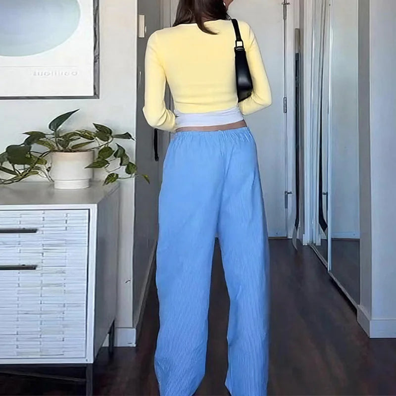 LIZAKOSHT  -  Elegant Women's Clothing 2025 Knitted Ribbed Early Autumn Long-sleeved Buttons Cardigan Cropped Cardigan Tops Outerwear