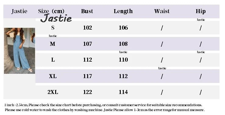 LIZAKOSHT  -  2024 Women's Spring Summer Casual Loose Jumpsuit Cotton Wrinkled Double Patch Wide Leg Pant Vacation Suspenders Trouser