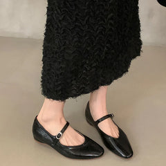 LIZAKOSHT  -  Spring Women Flats Fashion Round Toe Shallow Slip On Ladies Ballerinas Shoes Soft Flat Heel Mary Jane Shoes Mujer New Woman