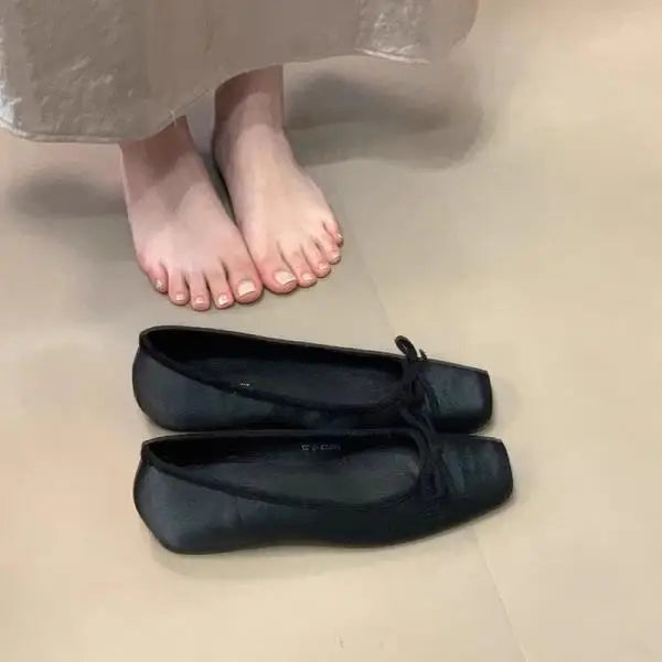LIZAKOSHT  -  Increased Internal Butterfly-Knot Shoes Woman's Slippers Soft Butterfly-knot Butterfly-Knot Female Shoes Increased Internal