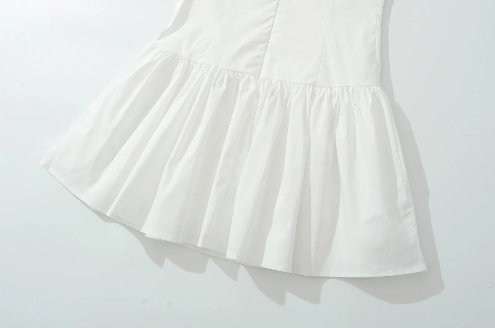 LIZAKOSHT  -  Elegant Flower Embroid Buttons Dress Sweet Sexy Tank Sleeveless Ruffles Slim Mini Dresses Holiday Party Summer French Women Chic