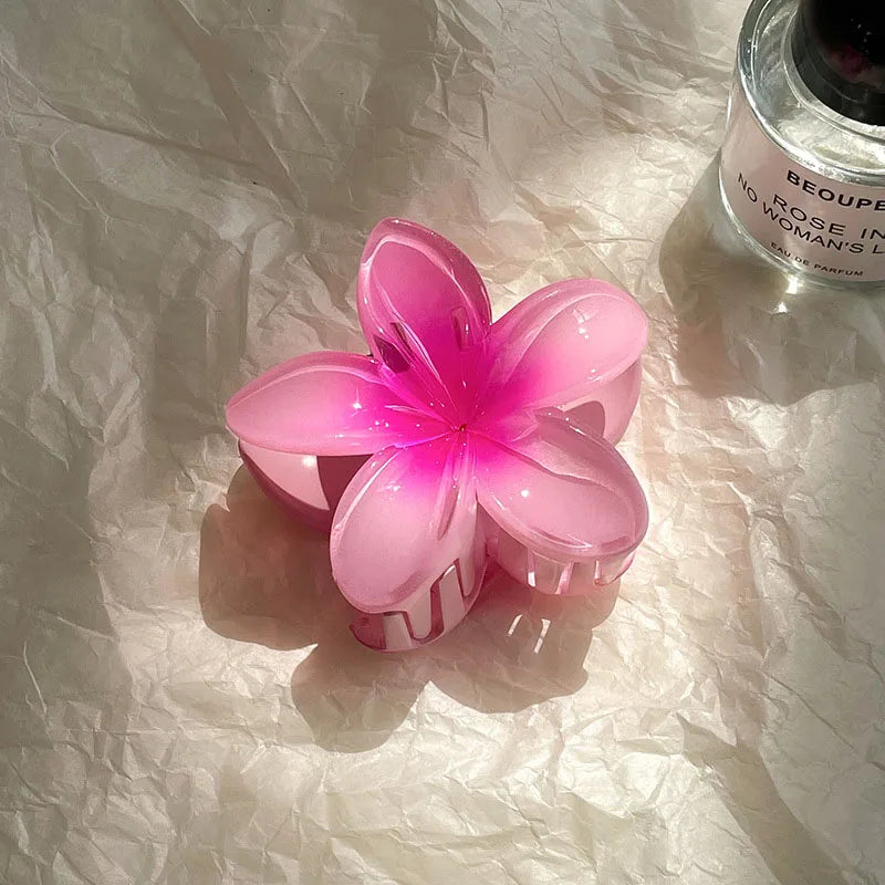 LIZAKOSHT  -  Fashion Gradient Egg Flower Hair Claws Clip Women Girls Sweet Acrylic Hairpins Summer Beach Hawaiian Headwear Hair Accessories