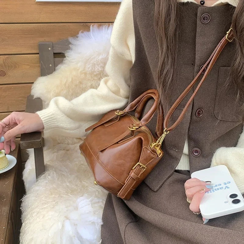 LIZAKOSHT  -  Vintage Ladies Messenger Bag New Handbags for Women shoulder bags PU Leather Luxury Square Bag small totes bolsos