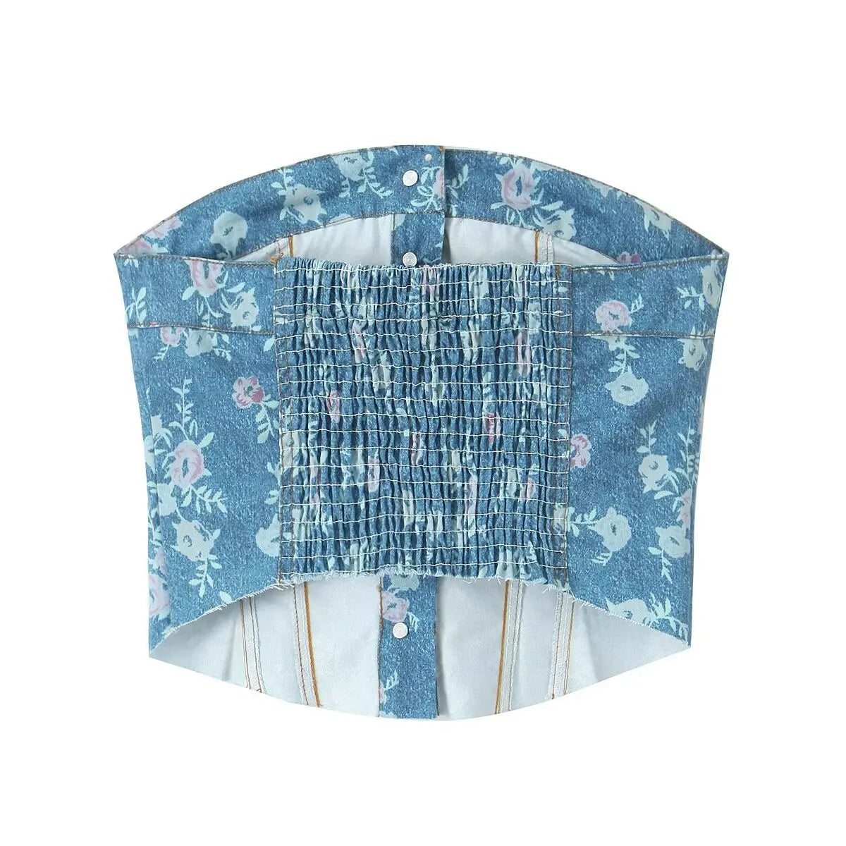 LIZAKOSHT  -  Europe and America in The Summer of 2025, The New French Retro Temperament Printed Top+irregular Skirt Suit.