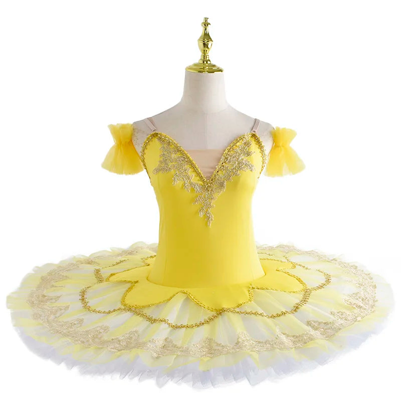 Children Professional Ballet Tutu For Kids Girls Red Swan Lake Ballet Dance Clothes Adult Pancake Ballerina Figure Skating Dress