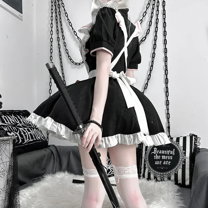 LIZAKOSHT  -  Chinese Style Maid Lolita Cosplay Costume Women Sweetheart Cheongsam Dress Halloween Party Waitress Role Play Animation Show New