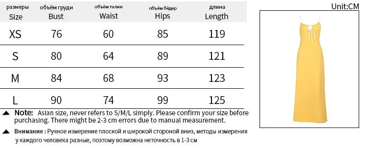 LIZAKOSHT  -  Knitted Sexy Backless Bandage Women Dress Yellow Spaghetti Strap Evening Dress Spring Slim Elegant Vacation Beachwear