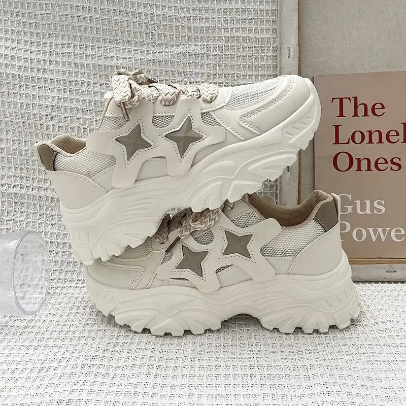 LIZAKOSHT  -  Simple Platform Sports Shoes Woman Fashion Autumn Korean Style Sneakers Women Casual Versatile Breathable Female Shoes