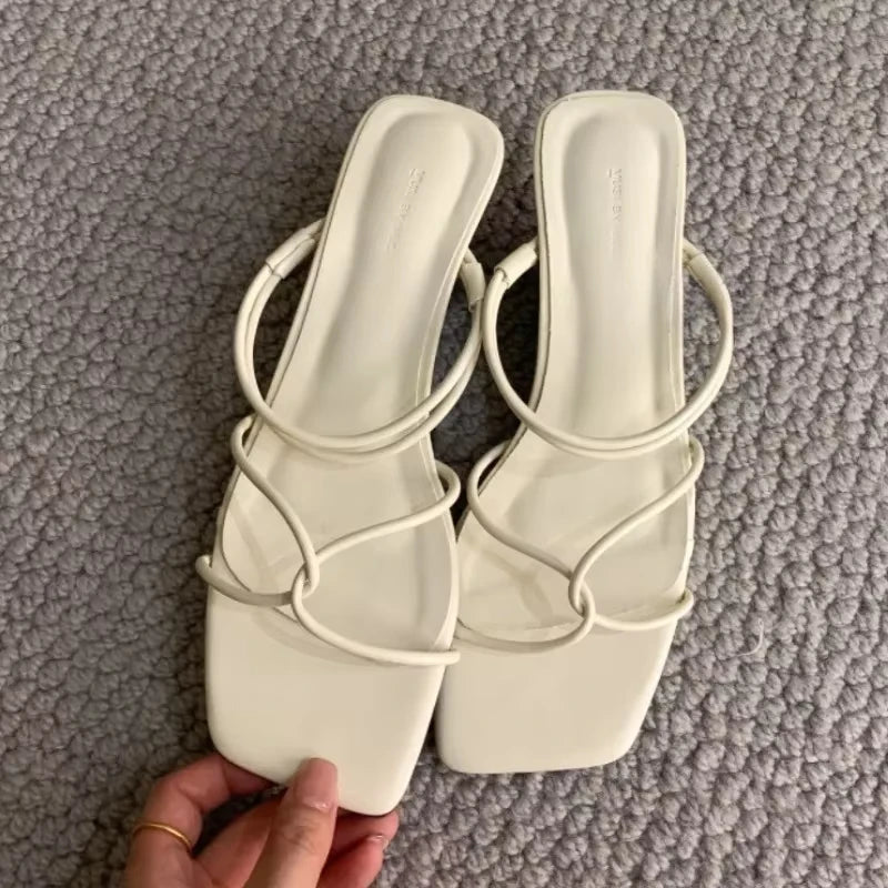 LIZAKOSHT  -  Fashion Wedge Sandals for Women Summer New Cross-tied Roman Sandals Ladies Open Toe Designer Brand High Heels Slippers Women