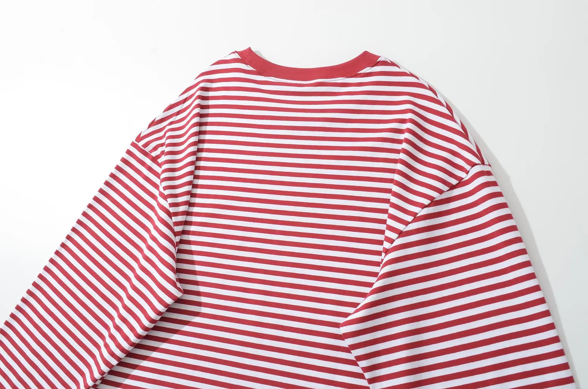 LIZAKOSHT  -  Women Casual Striped Long Sleeve Cotton Tops Autumn O-neck Patchwork Loose T-shirt High Street Female Vintage Tops New
