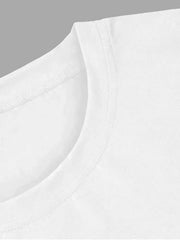 LIZAKOSHT  -  Plus Size Women's Round Neck Dandelion & Dragonfly Print Short Sleeve T - Shirt - Summer Fresh Casual Tops