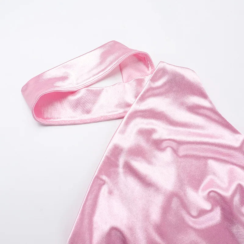 LIZAKOSHT  -  Stylish Skirt Sexy Waist Bag Hip Skirt Flutter Shoulder Slant Satin New Dress