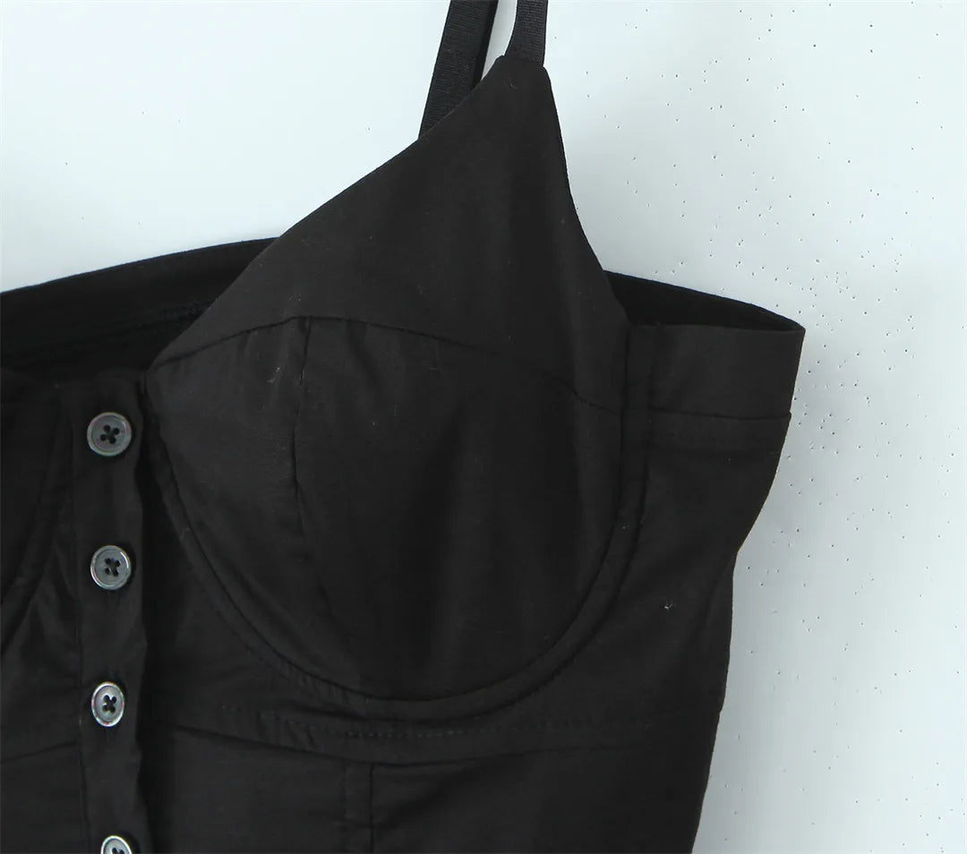 LIZAKOSHT  -  Women Button Up CHRISTINA CORSET Tube Top