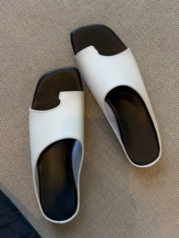 LIZAKOSHT  -  New Designer Summer Leisure Women Slippers Clip Toe Flats Size Soft Indoor Daily Shoes Female