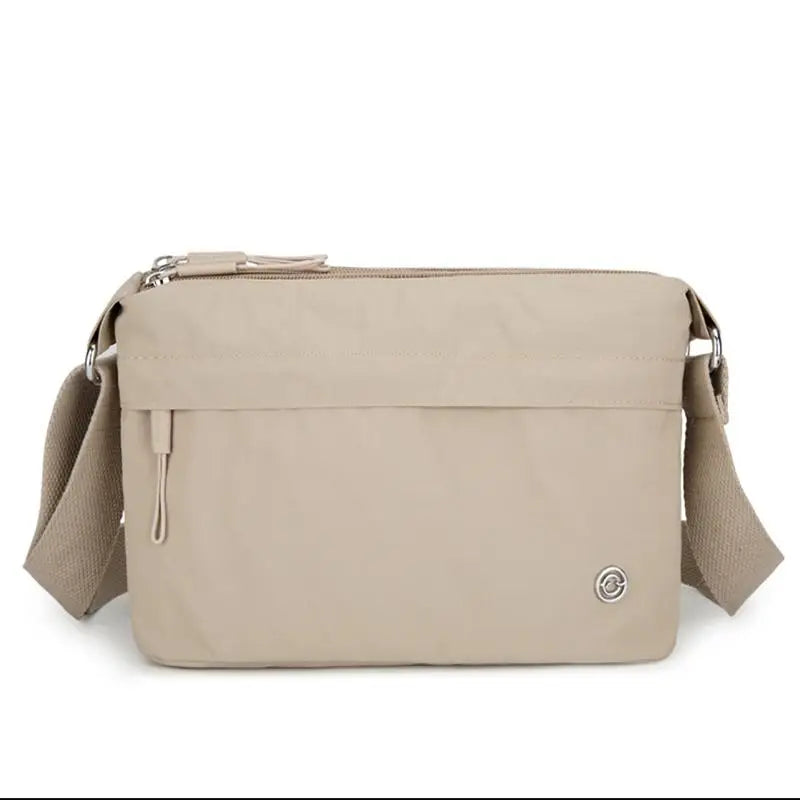LIZAKOSHT  -  Waterproof Canvas Nylon Crossbody Bag Lightweight Faionable Mom Bag Leisure Walking oulder Bag Zipper Closure Soft Ox...