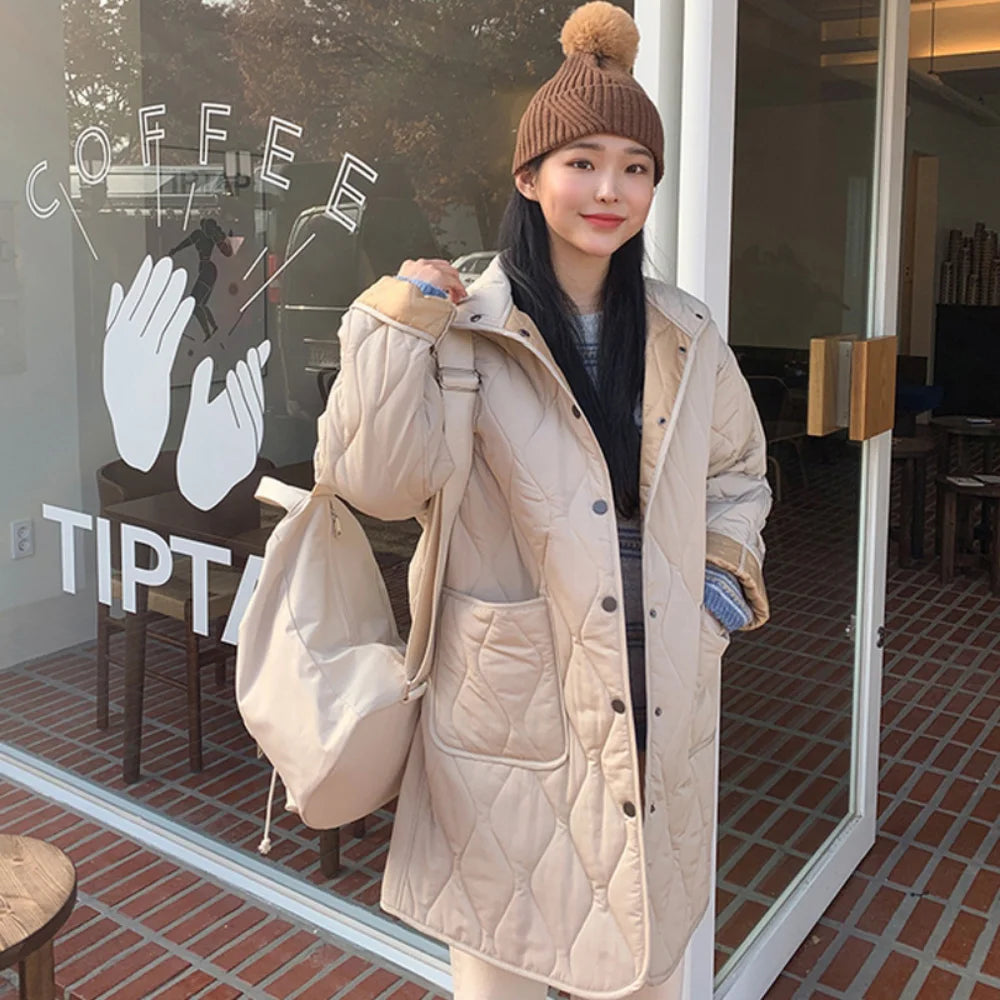 LIZAKOSHT  -  Korea Large Capacity Canvas Totes Shoulder Bags Y2k Casual All Match Drawstring Women Crossbody Bag Harajuku Grunge Handbag