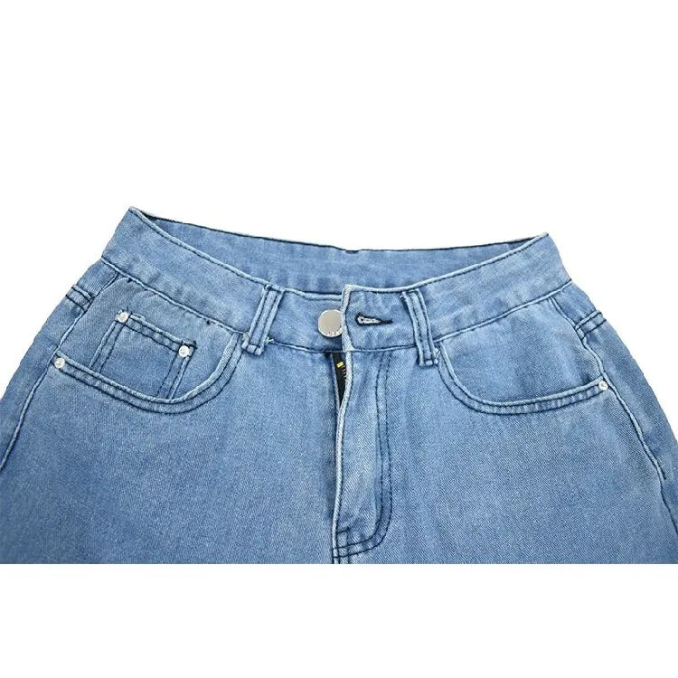 LIZAKOSHT  -  High Waist Flared Jeans Women's Casual Long Trousers Street Sle Denim Flared Pants Summer Collection Wide Leg Trousers