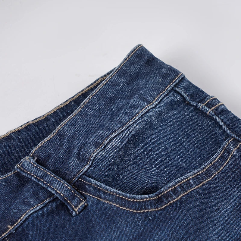 LIZAKOSHT  -  Y2k Low-Waist Slim Skinny Jeans Women's Casual Streetwear Denim Pants Vintage Aesthetic 2000s Trousers All match Outfit