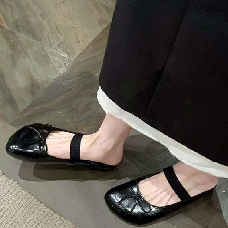 LIZAKOSHT  -  Comfortable Round Toe Women Slippers Elegant Bowknot Design Slide Sandals Fashion Banquet Mary Jane Shoes Mule Pumps for Ladies