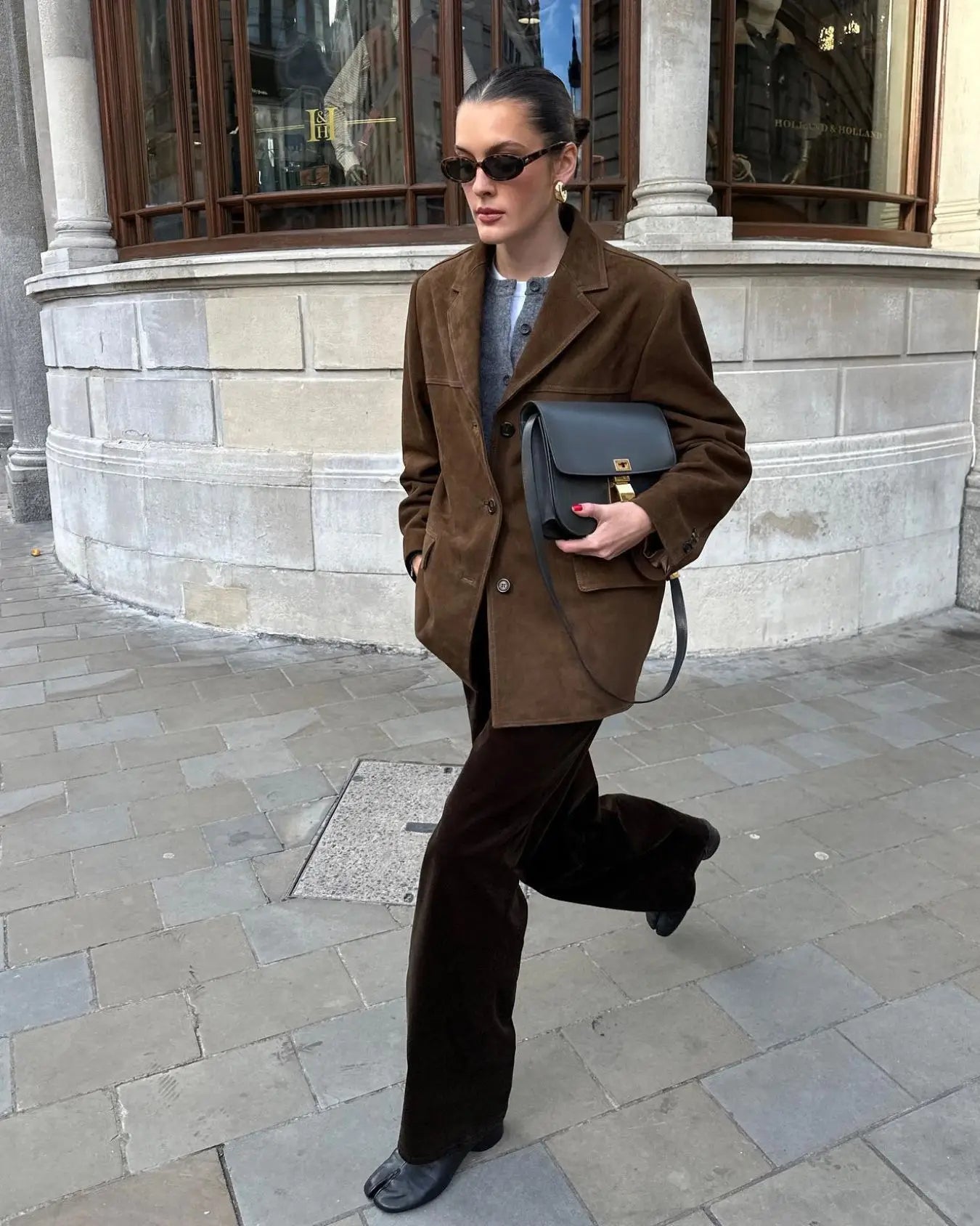 LIZAKOSHT  -  Leisure Suit Coat Women's Suede Autumn and Winter Jacket Commuter Wind Women's Coat