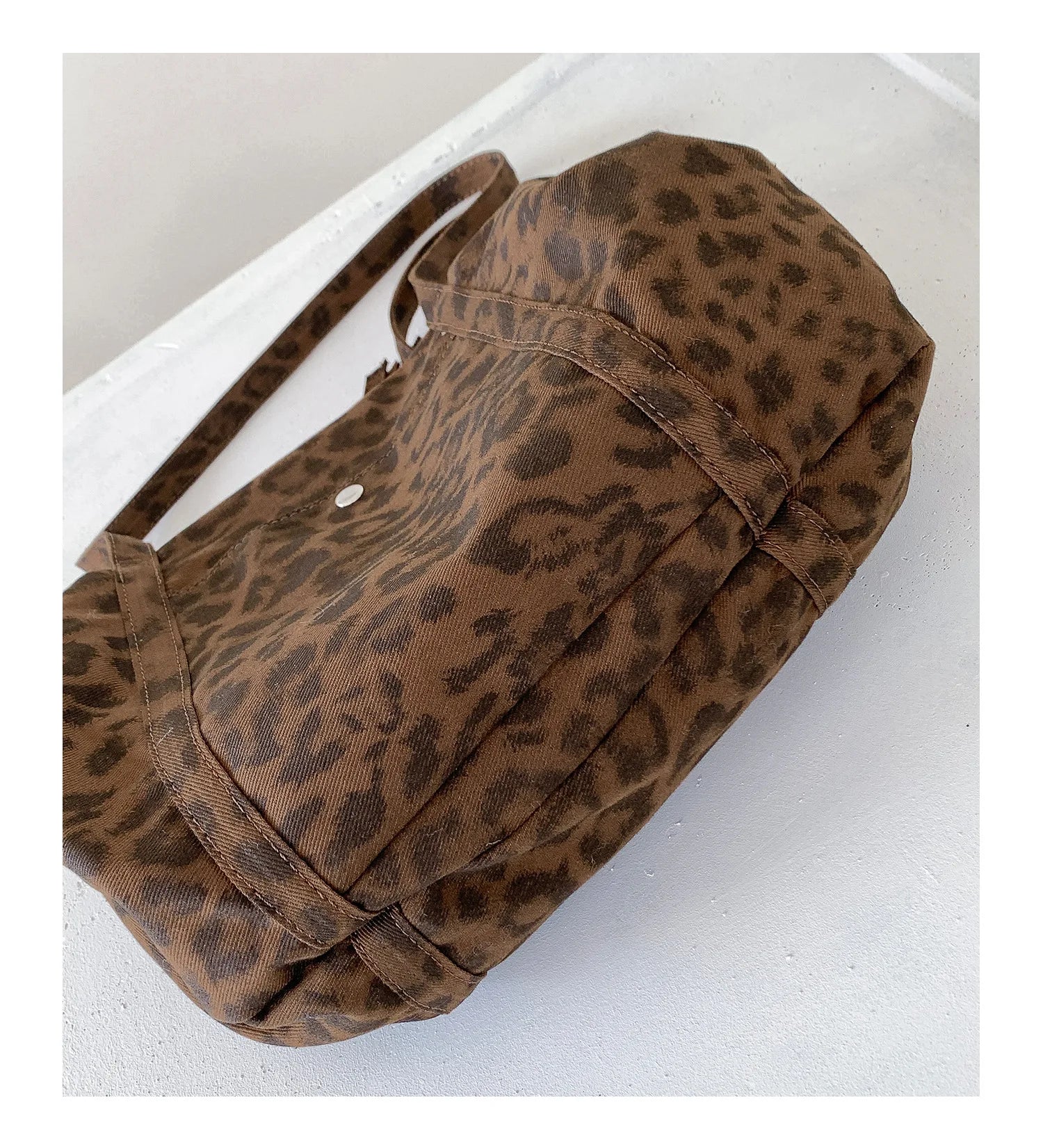 LIZAKOSHT  -  Wild Leopard Print Nylon Shoulder Bag Large Capacity Multipocket Tote Bag Trendy Women Casual Purse Guangzhou High Quality Bag