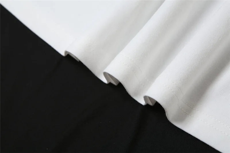 LIZAKOSHT  -  Letter Print Graphic T Shirts White Oversized One Shoulder Tops Womens Summer Fashion Clothing Trends 2025