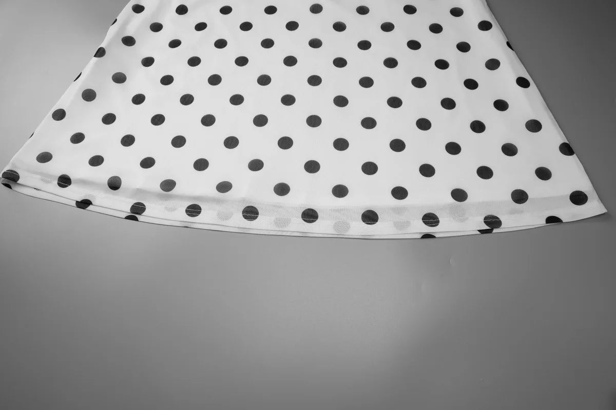 LIZAKOSHT  -  Summer Polka Dot Skirts for Women Sexy Elegant Slim White Skirt Female Clothing Mesh Midi Dress Y2K Party Streetwear
