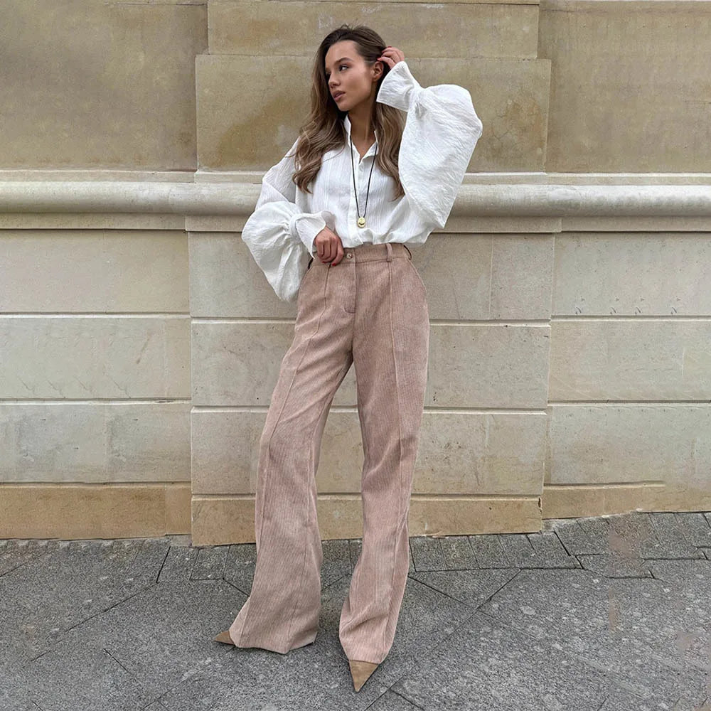 LIZAKOSHT  -  Autumn Loose Casual Wide-Leg Pants For Women Pure Cotton Fashion Patchwork Slim Fit Leisure Loose Female Long Pants
