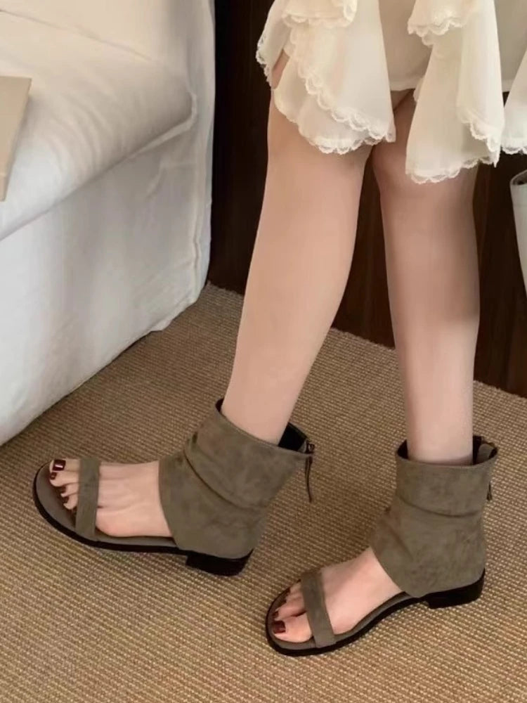 LIZAKOSHT  -  Fad Women Heeled Sandals Designer Shoes 2025 Trend Summer New Walking Cozy Woman Shoes Elegant Shallow Open Toe Chaussures Femme