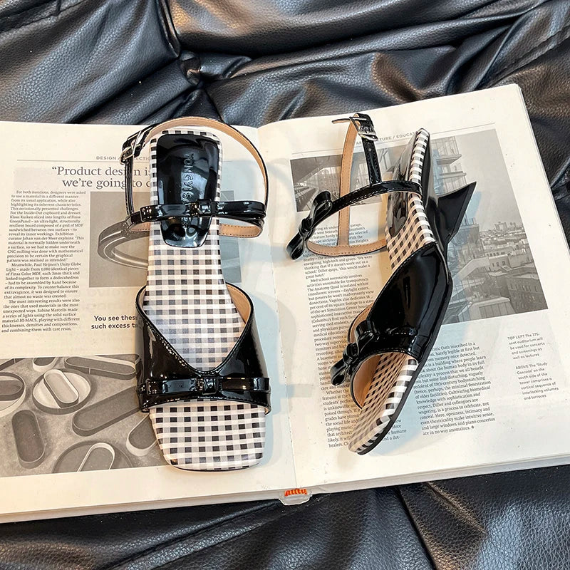 LIZAKOSHT  -  New Summer Butterfly-knot Women Open Toe Sandals Fashion Wedges High Heels Stripper Party Pumps Shoes
