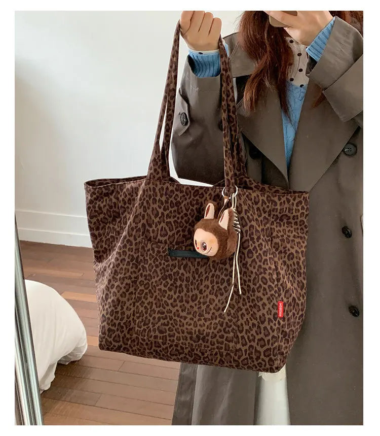 LIZAKOSHT  -  Retro Maillard Shoulder Bag Women Large Capacity Simple Tote Bag Winter Fashion Comfortable and Versatile Texture Storage Bags