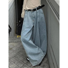 LIZAKOSHT  -  Autumn Winter New Streetwear Loose Jeans Women's Korean Style Fashion Loose Straight Wide Leg Pants Women's Brand Clothing
