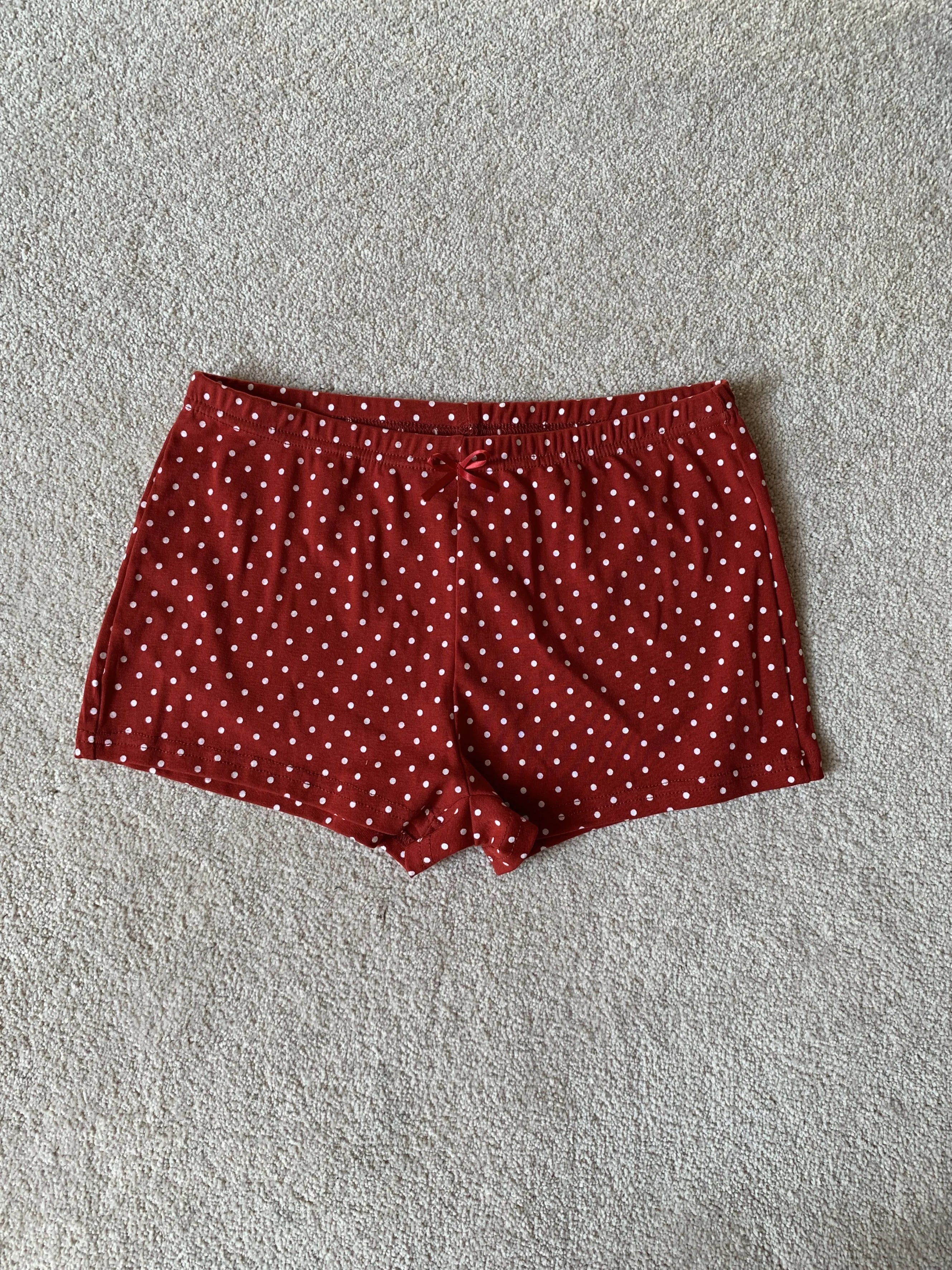 LIZAKOSHT  -  Polka Dot Cotton Shorts Woman Summer Bow Elastic Waist Straight Short Pants Female Casual Cozy Home Pajama Bottom New Pant