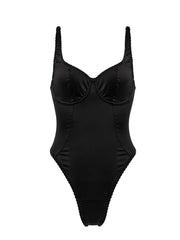 LIZAKOSHT  -  Fashion Satin Slim Corset Women's Bodysuit Solid Sleeveless Backless One Piece Romper 2025 Summer Lady New in Party Clubwear