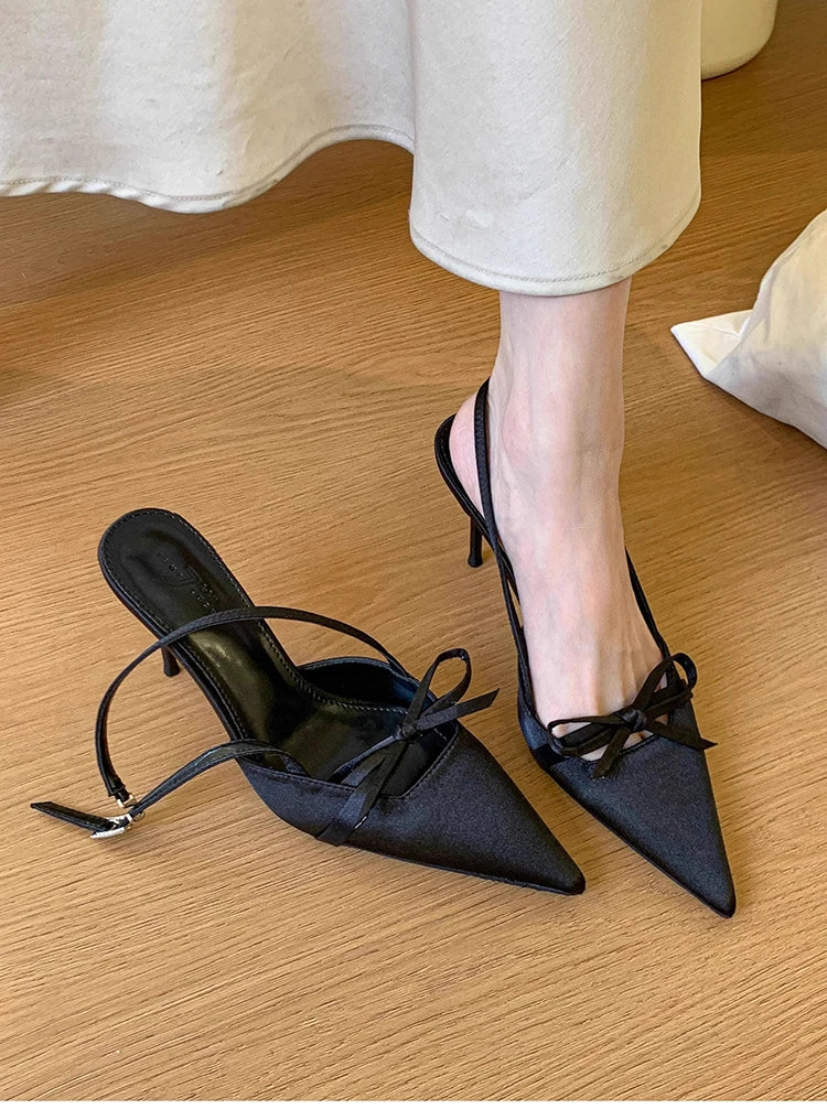 LIZAKOSHT  -  Summer High Heel Women Sandals Fashion Pointed Toe Singbacks Shoes Ladies Elegant Party Dress Sandalias